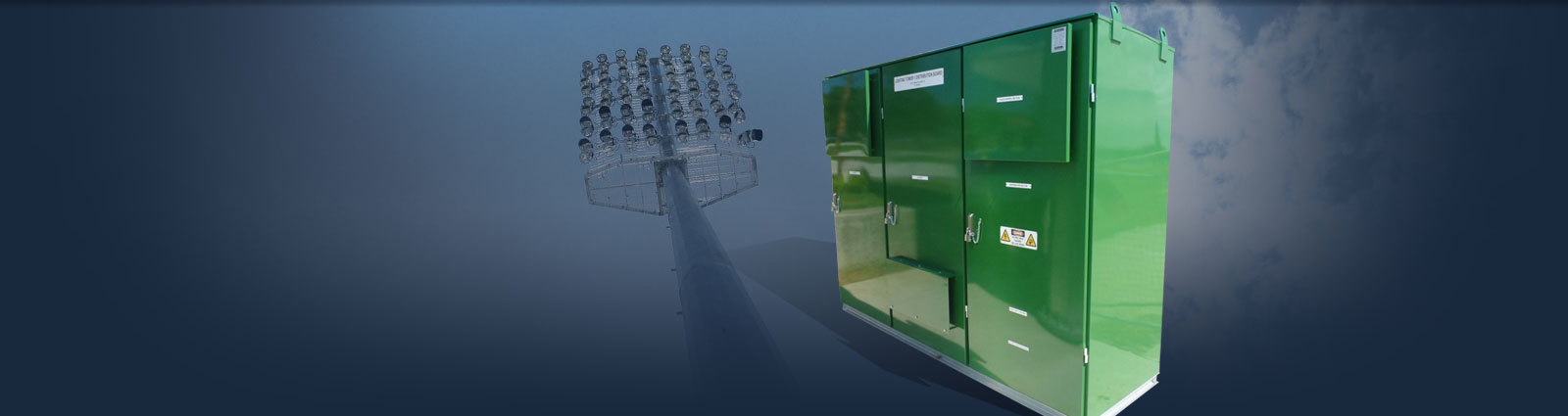 Green switchboard cabinet product, built with quality components by Modulec